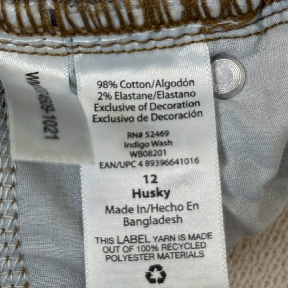 NWT Wonder Nation Boys Blue Jeans Size 12 Husky Adjustable‎ Waist Relaxed Fit
